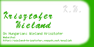 krisztofer wieland business card